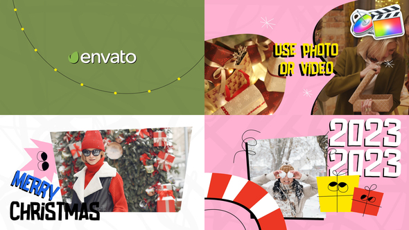 VideoHive Colorful New Year And Christmas Slideshow | FCPX