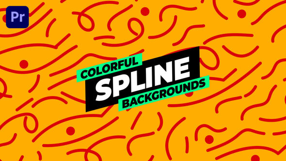 VideoHive Colorful Spline Backgrounds