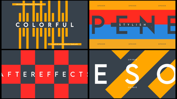 VideoHive Colorful Typo
