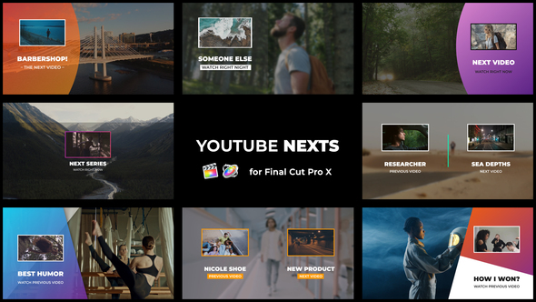 VideoHive Colorful Youtube Nexts | FCPX