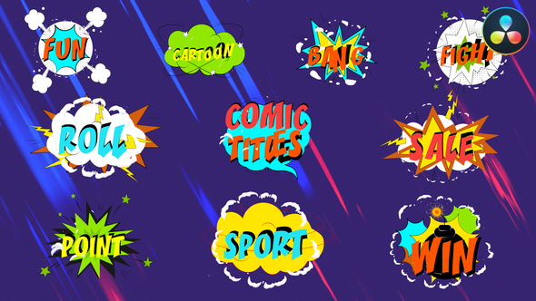 VideoHive Comic Titles | DaVinci Resolve