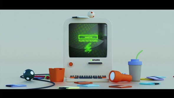 VideoHive Computer Cartoon Logo