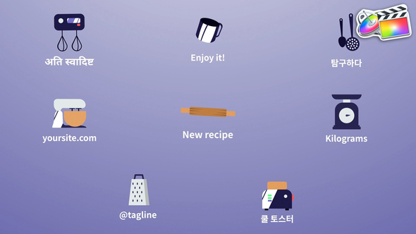 VideoHive Cooking Icons And Titles for FCPX