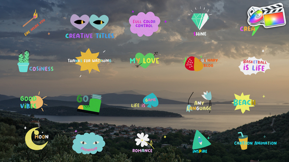 VideoHive Creative Cartoon Stickers | FCPX