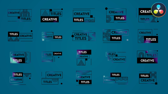 VideoHive Creative Modern Titles for DaVinci Resolve