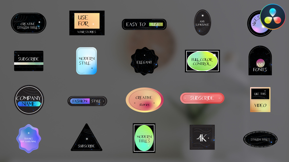 VideoHive Creative Stylish Titles for DaVinci Resolve