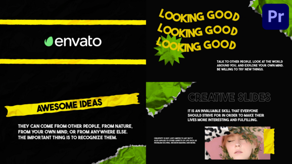 VideoHive Creative Texture Paper Slides | Premiere Pro MOGRT