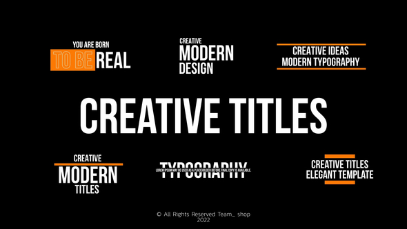 VideoHive Creative Titles | DaVinci Resolve Macro