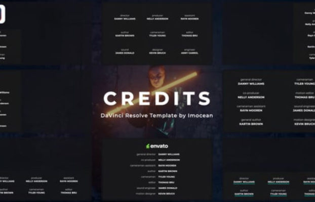 Videohive Credits for DaVinci Resolve
