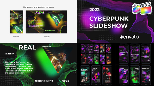 VideoHive Cyberpunk Glitch Slideshow for FCPX