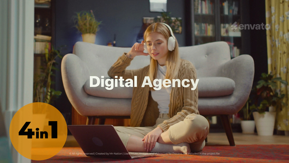 VideoHive Digital Agency Promo Opener 4 in 1 | MOGRT
