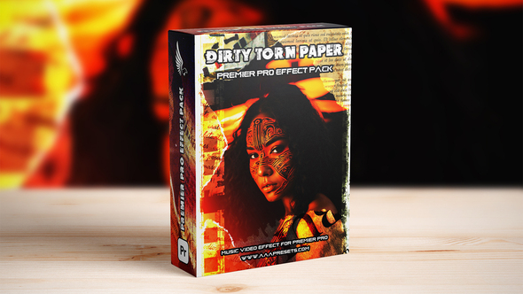 VideoHive Dirty Torn Paper Film Burn Transition for Premiere Pro