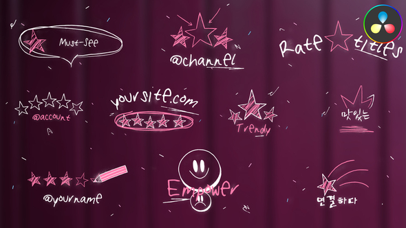 VideoHive Drawn Rates Titles for DaVinci Resolve