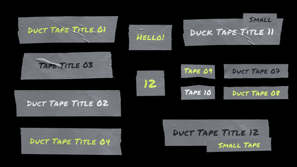 VideoHive Duct Tape Titles Pack | MOGRT
