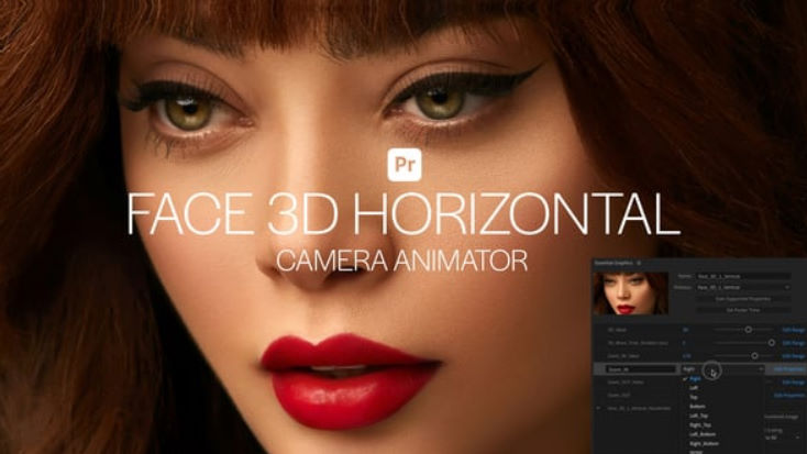 Videohive Face 3D Horizontal Camera Animator for Premiere Pro