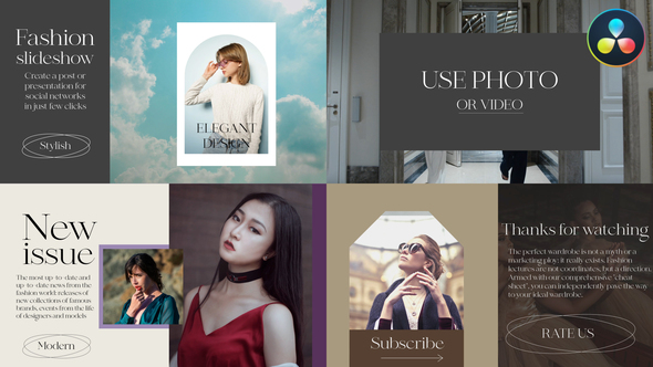 VideoHive Fashion Slideshow | DaVinci Resolve