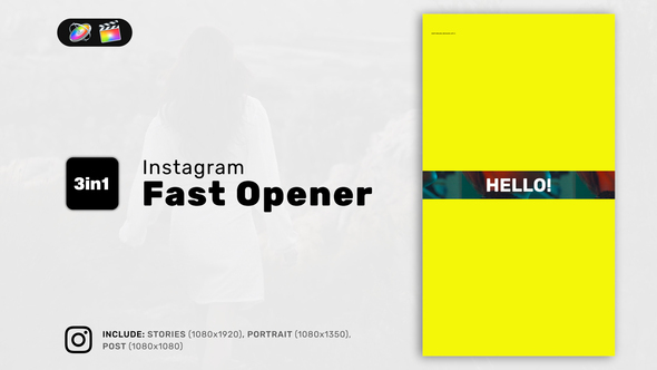 VideoHive Fast Opener Vertical Reel for FCPX