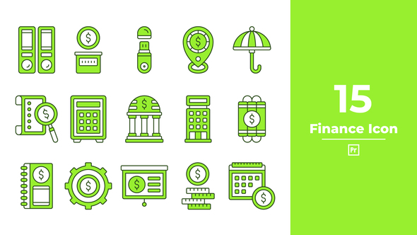 VideoHive Finance Icon Premiere Pro