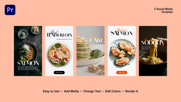 VideoHive Fish Menu Instagram Stories