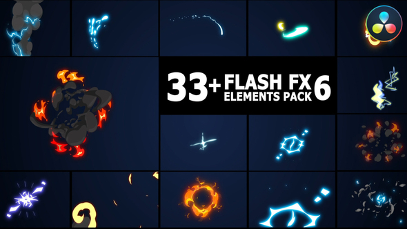 VideoHive Flash FX Elements Pack | DaVinci Resolve