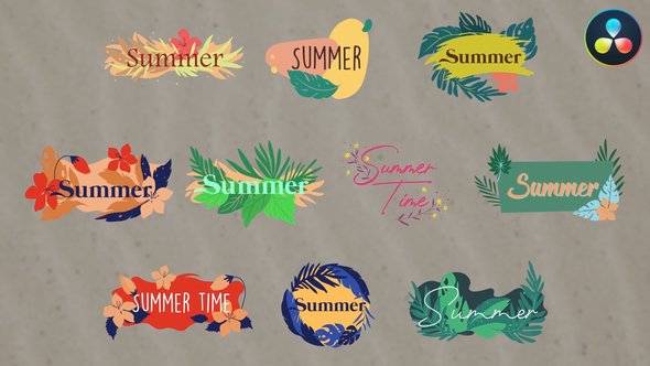 VideoHive Floral Titles for DaVinci Resolve
