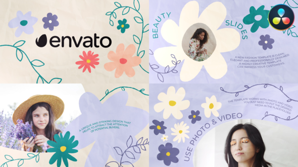 VideoHive Flowers Slides | DaVinci Resolve
