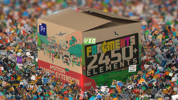 Motion Bro 4 Fragments Premiere Pro 2450+ Animated 2D Elements