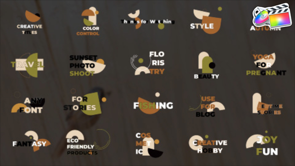 VideoHive Geometric Smooth Titles for FCPX