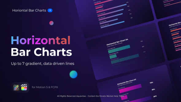 VideoHive Gradient Horizontal Bar Charts for Motion & FCPX