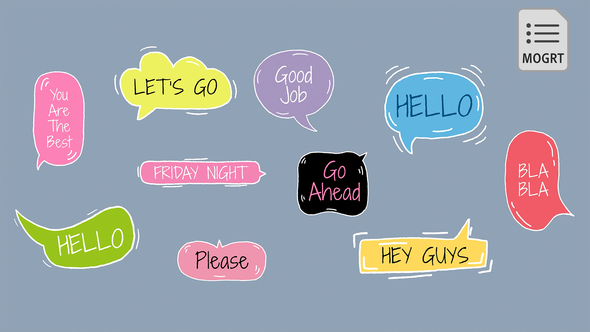 VideoHive Hand Drawn Speech Bubble | MOGRT