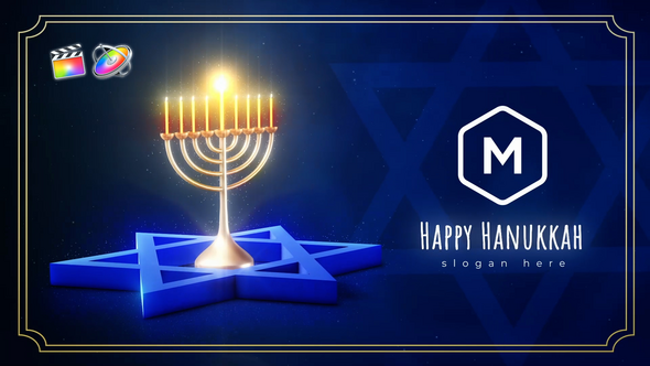 VideoHive Hanukkah Festival Logo Reveal