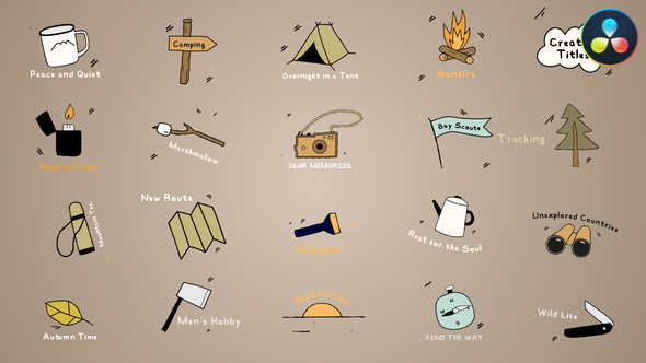 VideoHive Hiking Titles for DaVinci Resolve