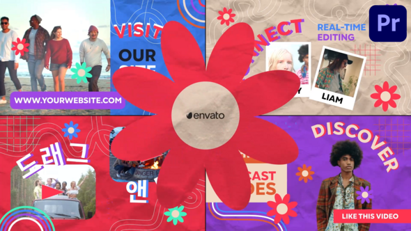 VideoHive Hippie Podcast Slides for Premiere Pro
