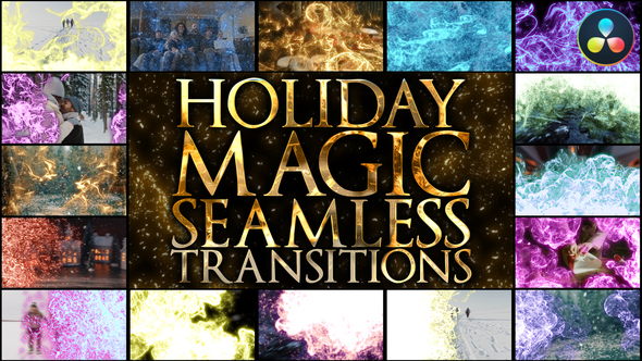 VideoHive Holiday Magic Seamless Transitions for DaVinci Resolve