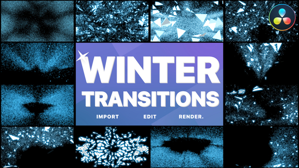 VideoHive Ice Winter Transitions | DaVinci Resolve