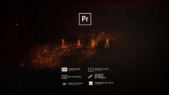 VideoHive Impact Lava Fire Titles MOGRT