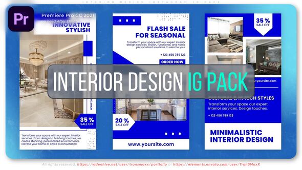 VideoHive Interior Design Instagram 10 PACK