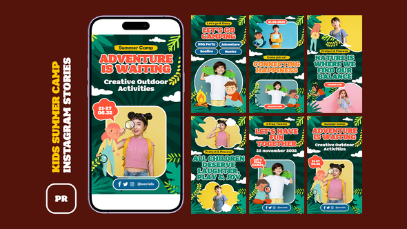 VideoHive Kids Summer Camp Instagram Stories MOGRT