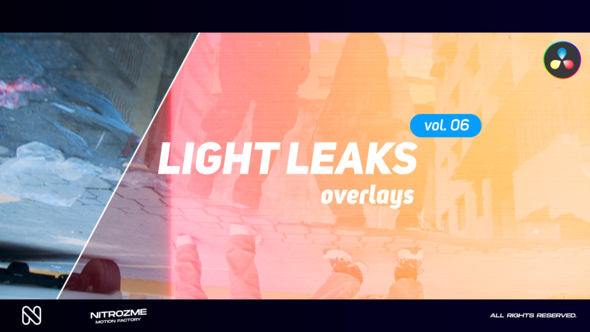 VideoHive Light Leaks Overlays Vol. 06 for DaVinci Resolve