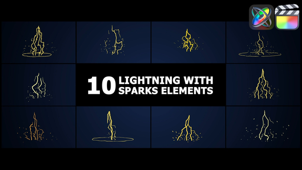 VideoHive Lightning With Sparks Elements | FCPX