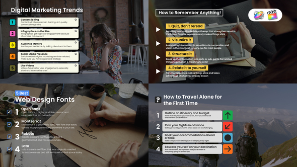 VideoHive List Titles for Apple Motion and FCPX