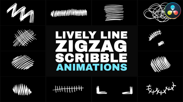 VideoHive Lively Line Zigzag Scribble Animations | DaVinci Resolve