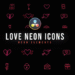 VideoHive Love Neon Icons 47400085