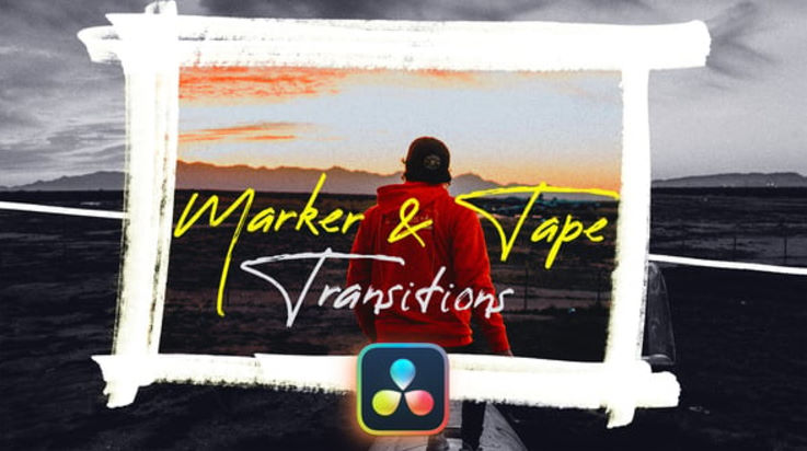 Videohive Marker & Tape Transitions Vol. 1 For DaVinci Resolve
