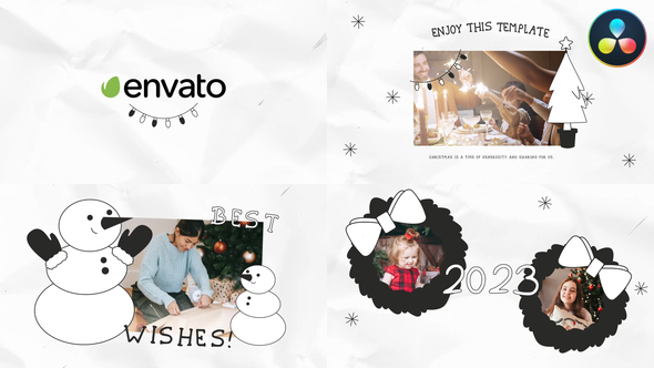 VideoHive Merry Christmas Greeting Slideshow | DaVinci Resolve