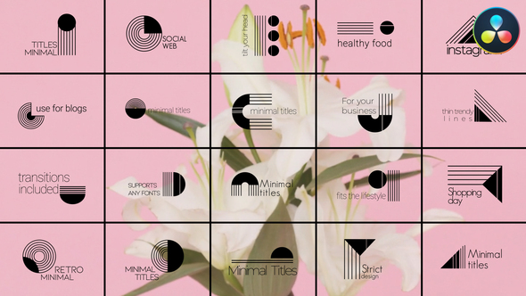 VideoHive Minimal Titles And Transitions for DaVinci Resolve