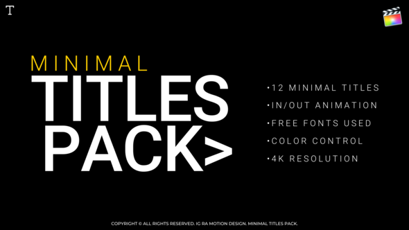 VideoHive Minimal Titles | FCPX