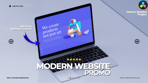 VideoHive Modern Website Promo – Davinci Resolve