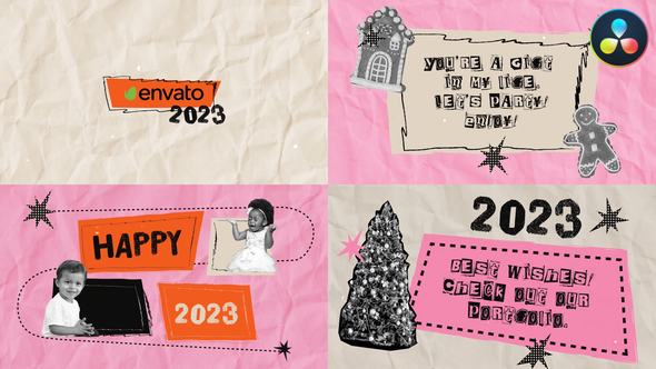 VideoHive New Year And Christmas Torn Paper Slideshow for DaVinci Resolve