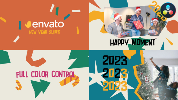 VideoHive New Year Typography Slides for DaVinci Resolve